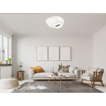 LED Prigušiva stropna svjetiljka LED/90W/230V 3000-6500K bijela + daljinski upravljač