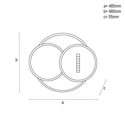 LED Prigušiva stropna svjetiljka LED/90W/230V 3000-6500K bijela + daljinski upravljač