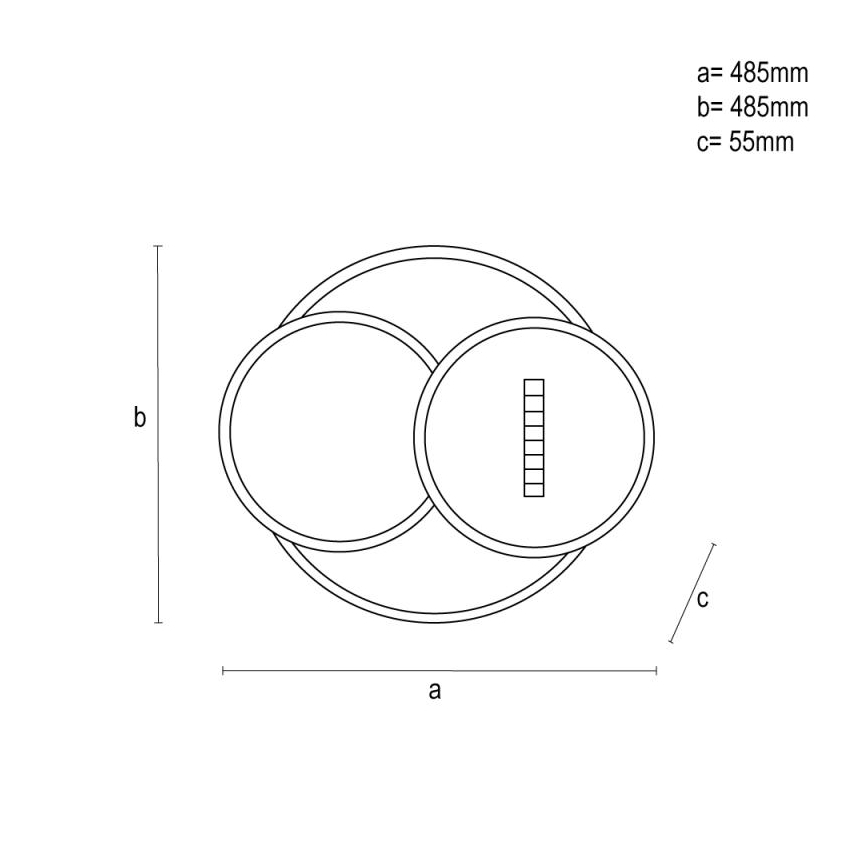 LED Prigušiva stropna svjetiljka LED/90W/230V 3000-6500K bijela + daljinski upravljač