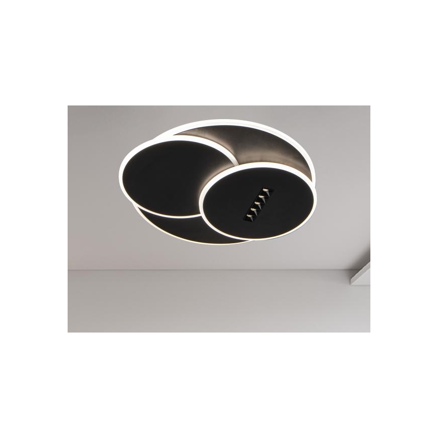 LED Prigušiva stropna svjetiljka LED/90W/230V 3000-6500K crna + daljinski upravljač