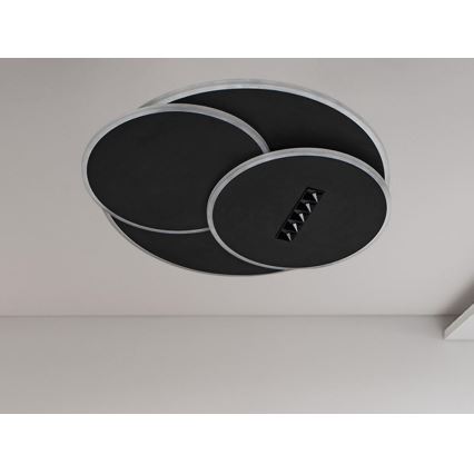 LED Prigušiva stropna svjetiljka LED/90W/230V 3000-6500K crna + daljinski upravljač
