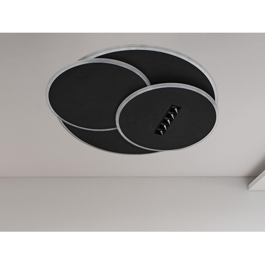 LED Prigušiva stropna svjetiljka LED/90W/230V 3000-6500K crna + daljinski upravljač