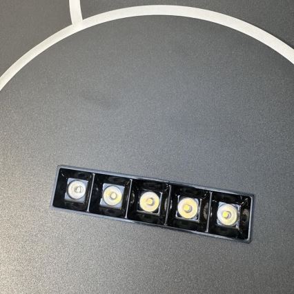 LED Prigušiva stropna svjetiljka LED/90W/230V 3000-6500K crna + daljinski upravljač