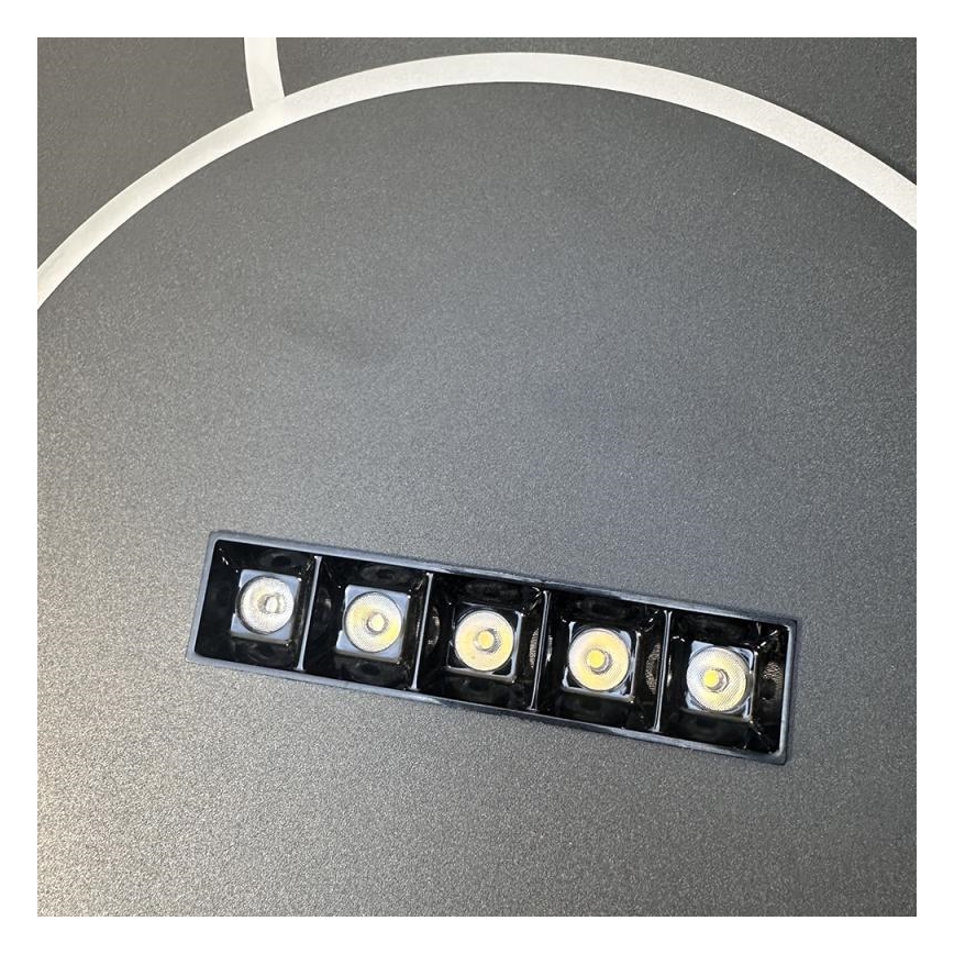 LED Prigušiva stropna svjetiljka LED/90W/230V 3000-6500K crna + daljinski upravljač