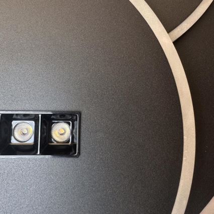 LED Prigušiva stropna svjetiljka LED/90W/230V 3000-6500K crna + daljinski upravljač