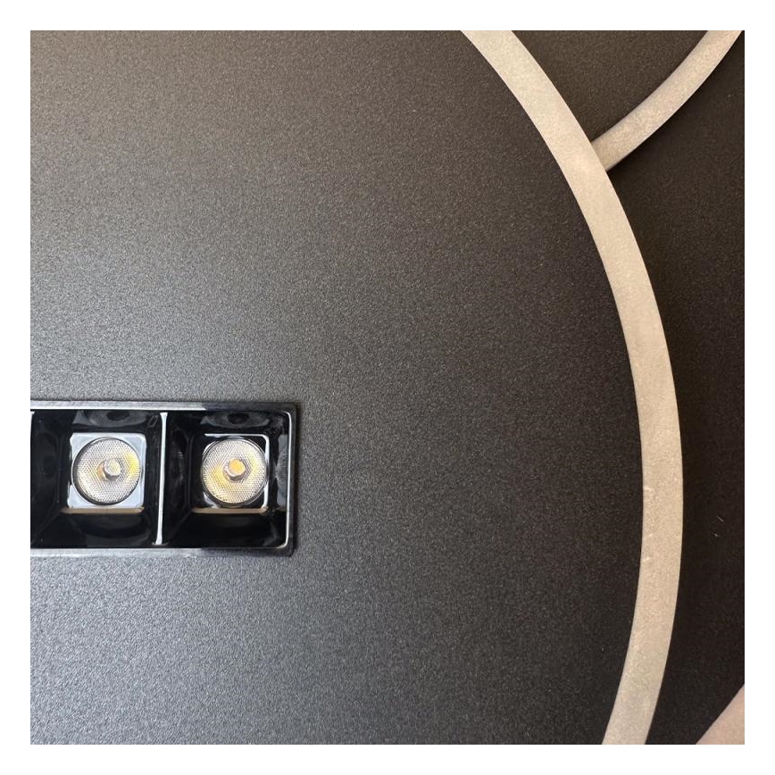 LED Prigušiva stropna svjetiljka LED/90W/230V 3000-6500K crna + daljinski upravljač