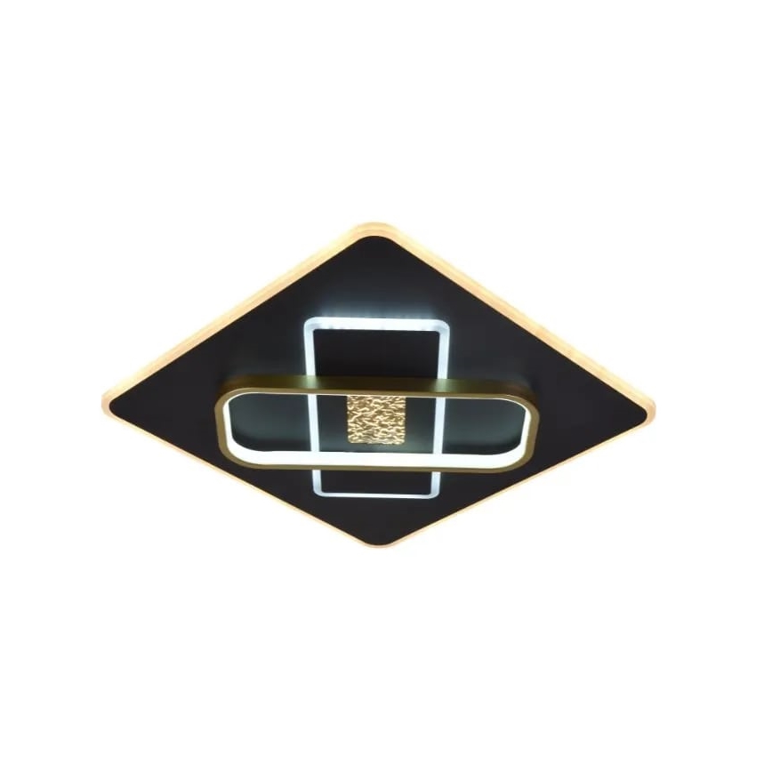 LED Prigušiva stropna svjetiljka LED/90W/230V 3000-6500K crna + daljinski upravljač