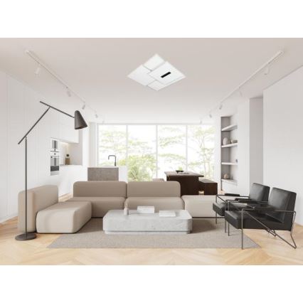 LED Prigušiva stropna svjetiljka LED/95W/230V 3000-6500K bijela + daljinski upravljač