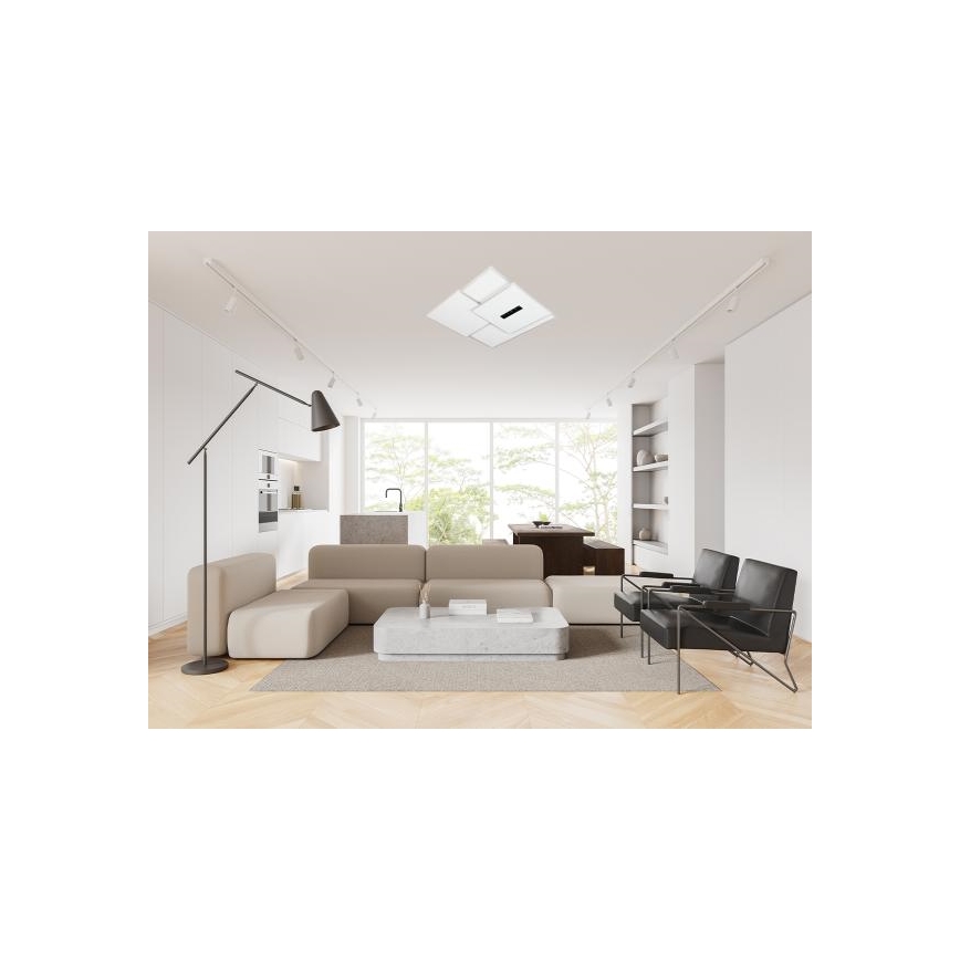 LED Prigušiva stropna svjetiljka LED/95W/230V 3000-6500K bijela + daljinski upravljač
