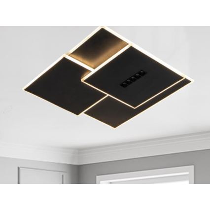 LED Prigušiva stropna svjetiljka LED/95W/230V 3000-6500K crna + daljinski upravljač