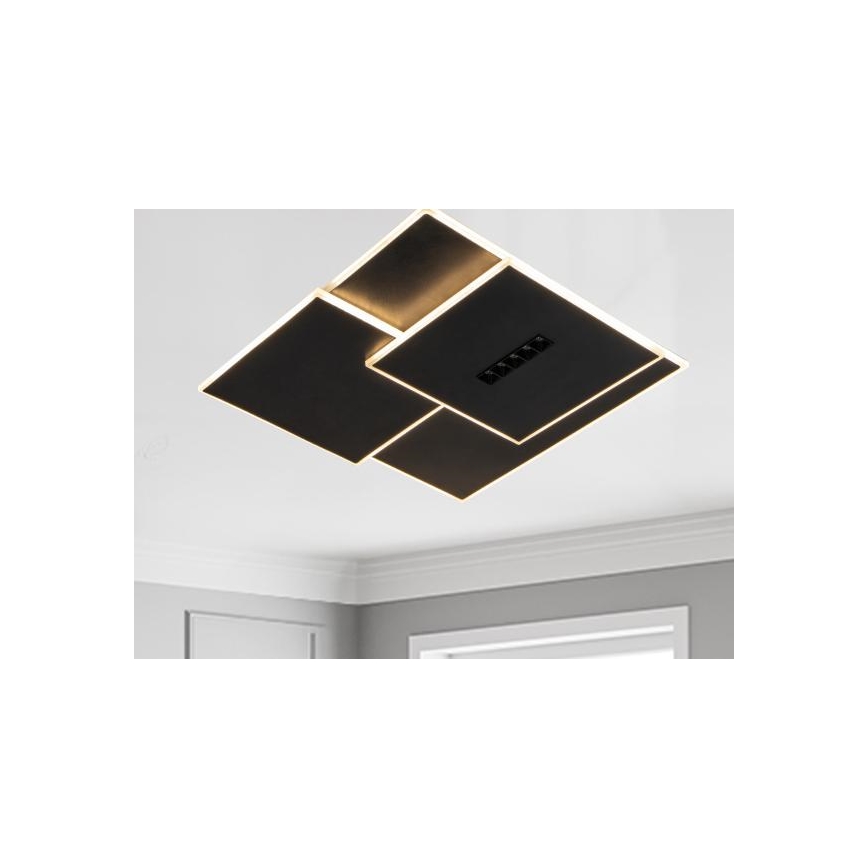 LED Prigušiva stropna svjetiljka LED/95W/230V 3000-6500K crna + daljinski upravljač