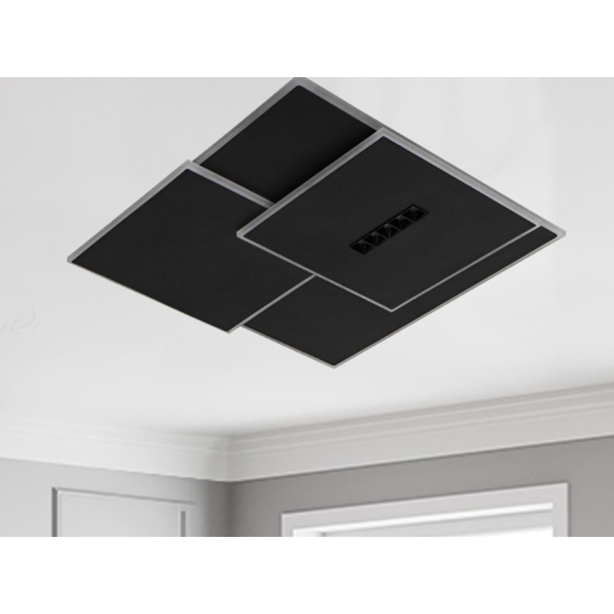 LED Prigušiva stropna svjetiljka LED/95W/230V 3000-6500K crna + daljinski upravljač