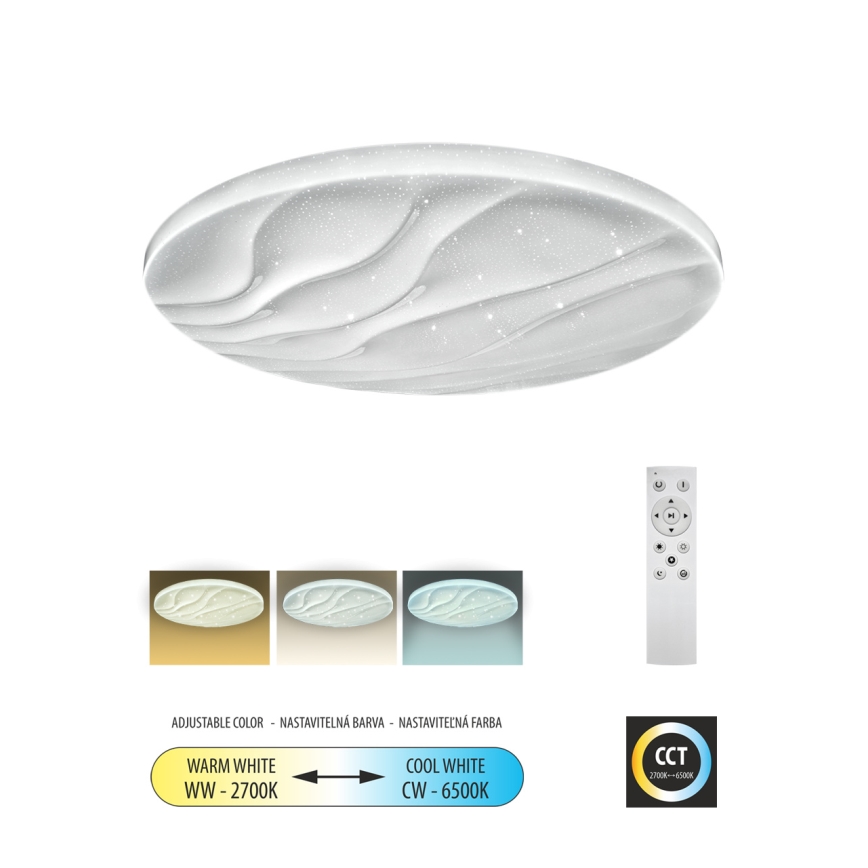LED Prigušiva stropna svjetiljka LIKA LED/36W/230V 2700-6500K pr. 48 cm + daljinski upravljač