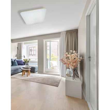 LED Prigušiva stropna svjetiljka MANA LED/60W/230V 2700-6500K 53x53 cm + daljinski upravljač