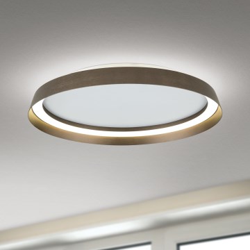 LED Prigušiva stropna svjetiljka MANTA LED/38W/230V 2700/3000/4000K pr. 45 cm smeđa