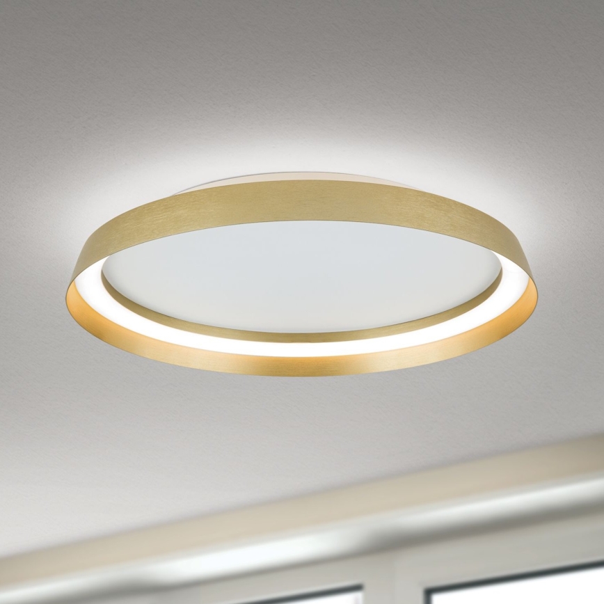 LED Prigušiva stropna svjetiljka MANTA LED/38W/230V 2700/3000/4000K pr. 45 cm zlatna