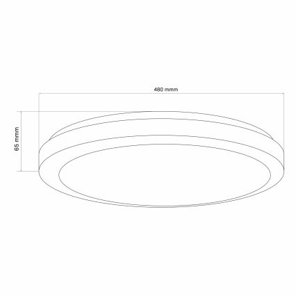 LED Prigušiva stropna svjetiljka za kupaonicu MARIAN LED/72W/230V pr. 48 cm 3000-6000K IP44 + daljinski upravljač