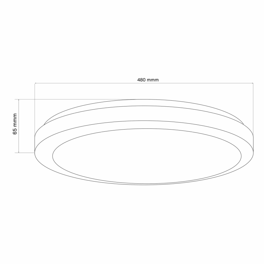 LED Prigušiva stropna svjetiljka za kupaonicu MARIAN LED/72W/230V pr. 48 cm 3000-6000K IP44 + daljinski upravljač