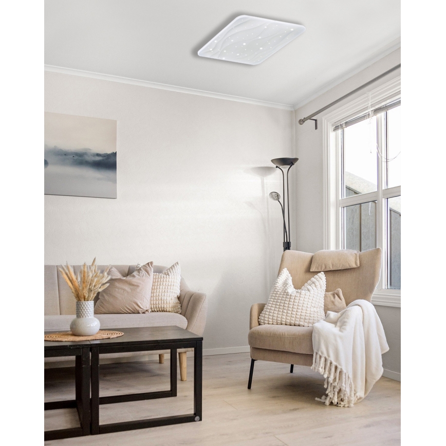 LED Prigušiva stropna svjetiljka NERIS LED/36W/230V 2700-6500K 43x43 cm + daljinski upravljač