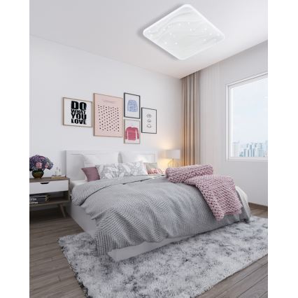 LED Prigušiva stropna svjetiljka NERIS LED/36W/230V 2700-6500K 43x43 cm + daljinski upravljač