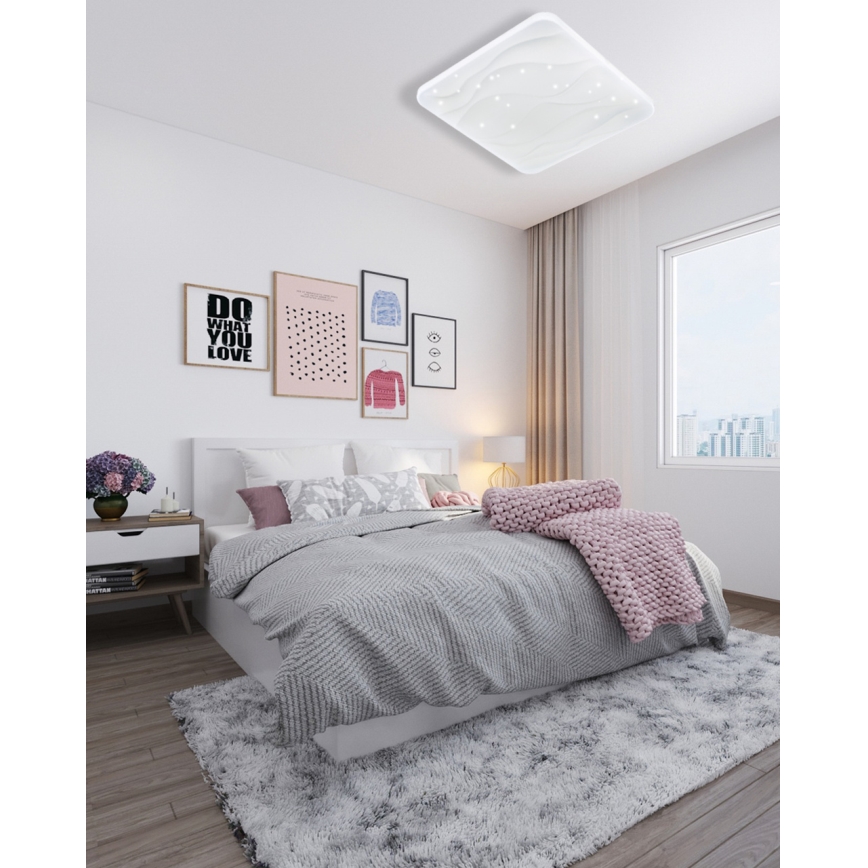 LED Prigušiva stropna svjetiljka NERIS LED/36W/230V 2700-6500K 43x43 cm + daljinski upravljač