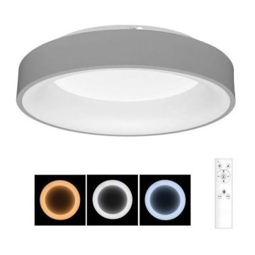 LED Prigušiva stropna svjetiljka NEST LED/40W/230V 3000-6500K siva + daljinski upravljač