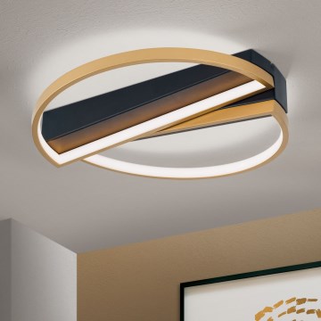 LED Prigušiva stropna svjetiljka OLGA LED/28W/230V zlatna/crna