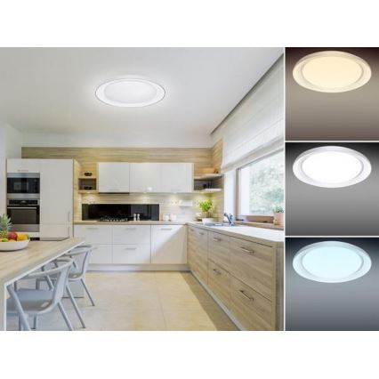 LED Prigušiva stropna svjetiljka OPAL LED/24W/230V + daljinski upravljač