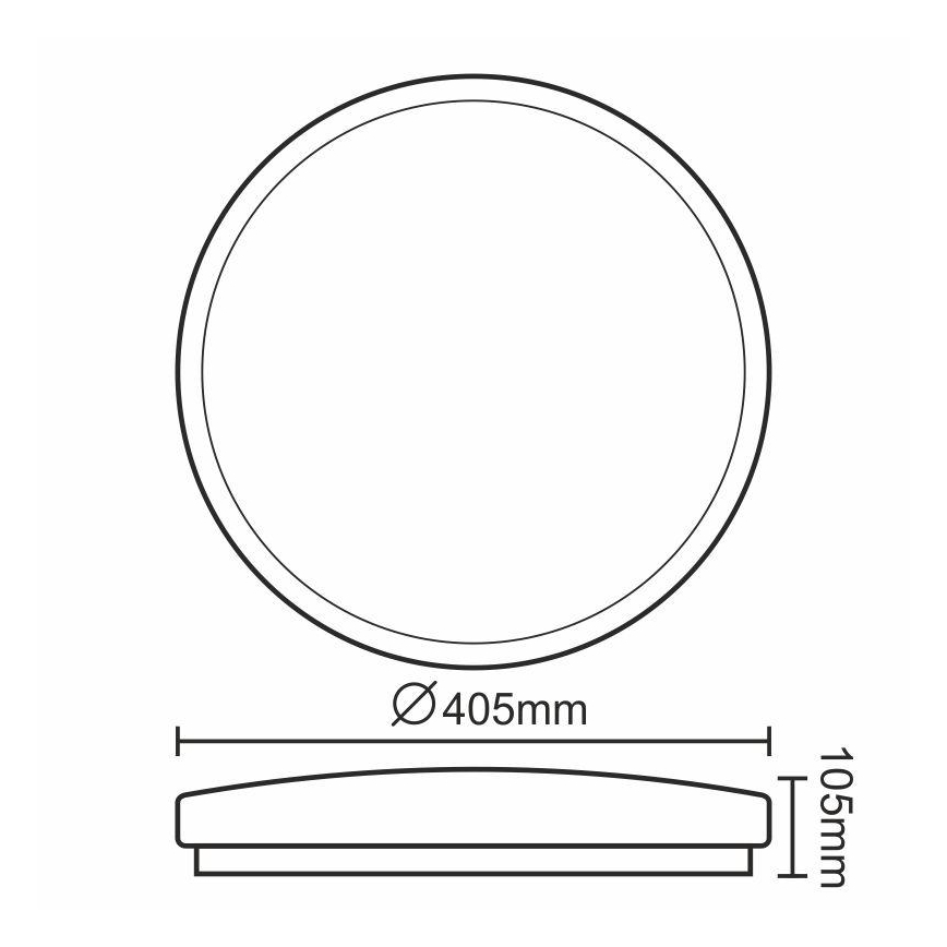 LED Prigušiva stropna svjetiljka OPAL LED/24W/230V + daljinski upravljač