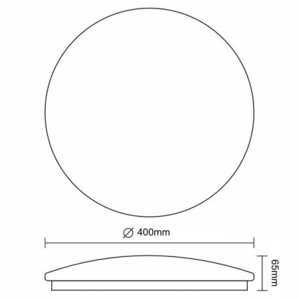 LED Prigušiva stropna svjetiljka OPAL LED/36W/230V 3000-6500K pr. 40 cm + daljinski upravljač