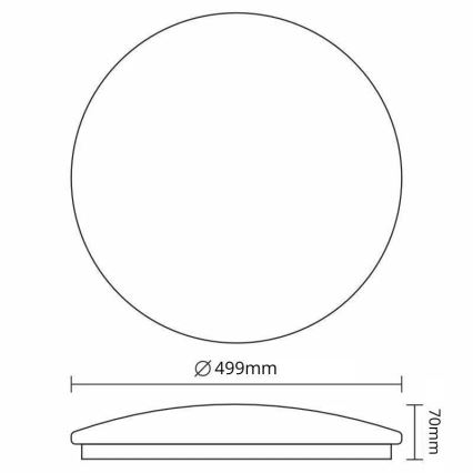 LED Prigušiva stropna svjetiljka OPAL LED/48W/230V 3000-6500K pr. 49,9 cm + daljinski upravljač