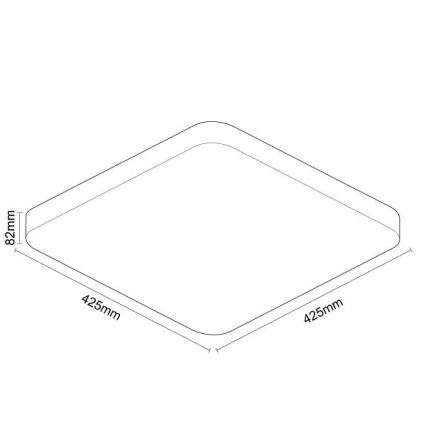 LED Prigušiva stropna svjetiljka OPAL LED/48W/230V 2700-6500K Wi-Fi Tuya bijela + daljinski upravljač