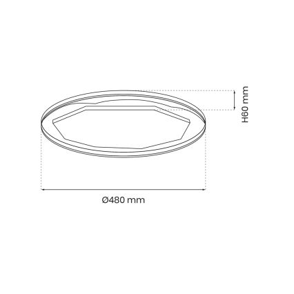 LED Prigušiva stropna svjetiljka OPTIMA LED/52W/230V 3000-6000K + daljinski upravljač