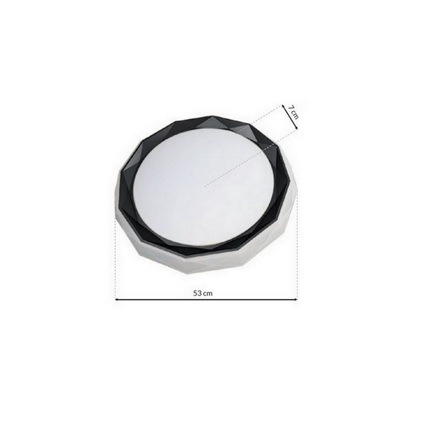 LED Prigušiva stropna svjetiljka OSCAR LED/45W/230V 3000-6000K crna + daljinski upravljač