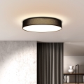 LED Prigušiva stropna svjetiljka PENLEY LED/48W/230V 3000-6500K pr.40 cm crna + daljinski upravljač