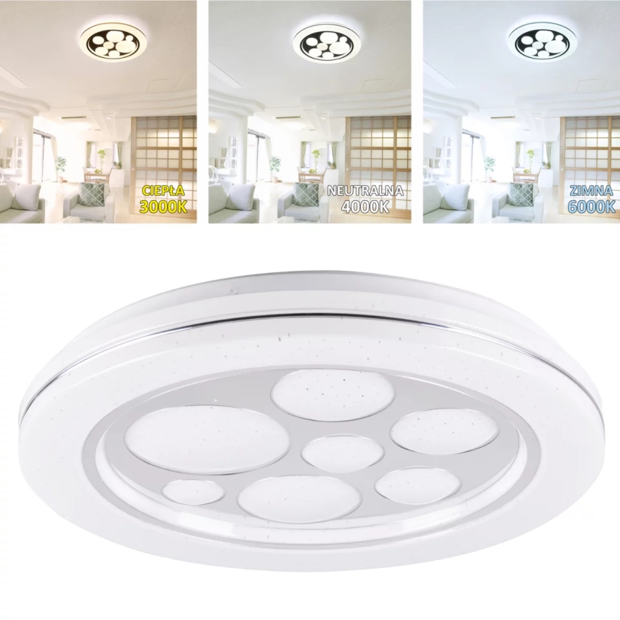 LED Prigušiva stropna svjetiljka PLANET LED/72W/230V pr. 48 cm 3000-6500K + DU