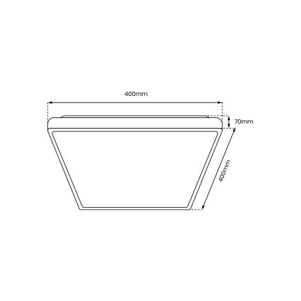 LED Prigušiva stropna svjetiljka QUADRO LED/38W/230V 3000-6000K bijela/crna + daljinski upravljač