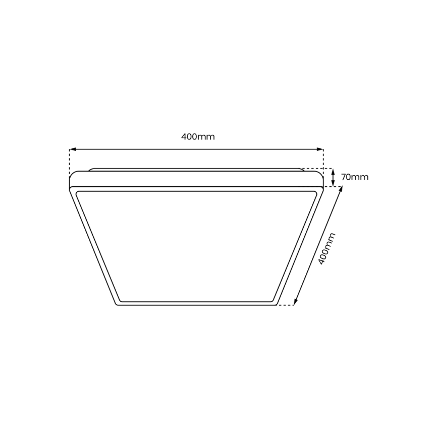 LED Prigušiva stropna svjetiljka QUADRO LED/38W/230V 3000-6000K bijela + daljinski upravljač