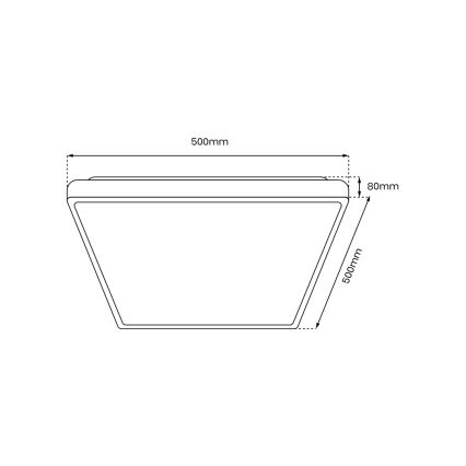 LED Prigušiva stropna svjetiljka QUADRO LED/66W/230V 3000-6000K bijela + daljinski upravljač