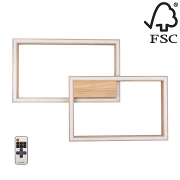 LED Prigušiva stropna svjetiljka RAMME LED/48W/230V + DU mat hrast – FSC certificirano