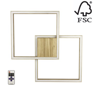 LED Prigušiva stropna svjetiljka RAMME LED/48W/230V + DU mat hrast – FSC certificirano