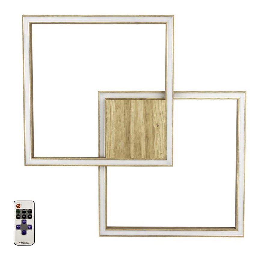 LED Prigušiva stropna svjetiljka RAMME LED/48W/230V mat hrast + daljinski upravljač