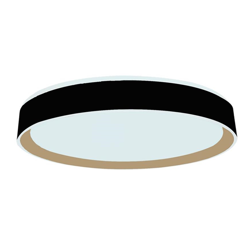 LED Prigušiva stropna svjetiljka s glasovnim upravljanjem OPAL LED/48W/230V 2700-6500K crna + daljinski upravljač