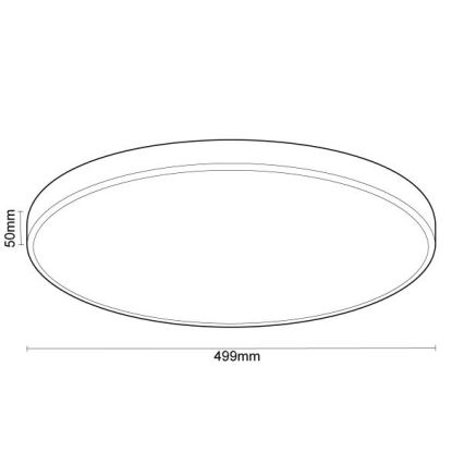 LED Prigušiva stropna svjetiljka s glasovnim upravljanjem OPAL LED/48W/230V 2700-6500K crna + daljinski upravljač
