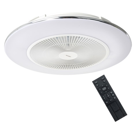 LED Prigušiva stropna svjetiljka s ventilatorom ARIA LED/38W/230V 3000-6000K bijela + daljinski upravljač