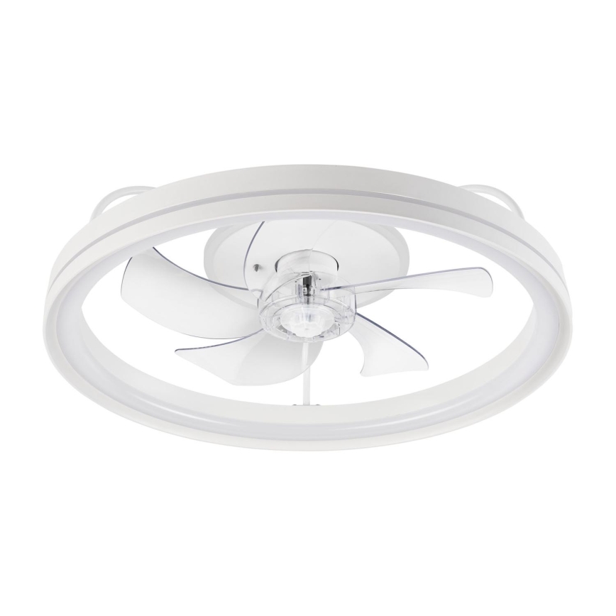 LED Prigušiva stropna svjetiljka s ventilatorom FARGO LED/37W/230V bijela + daljinski upravljač