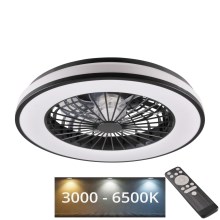LED Prigušiva stropna svjetiljka s ventilatorom LED/48W/230V 3000-6500K + daljinski upravljač
