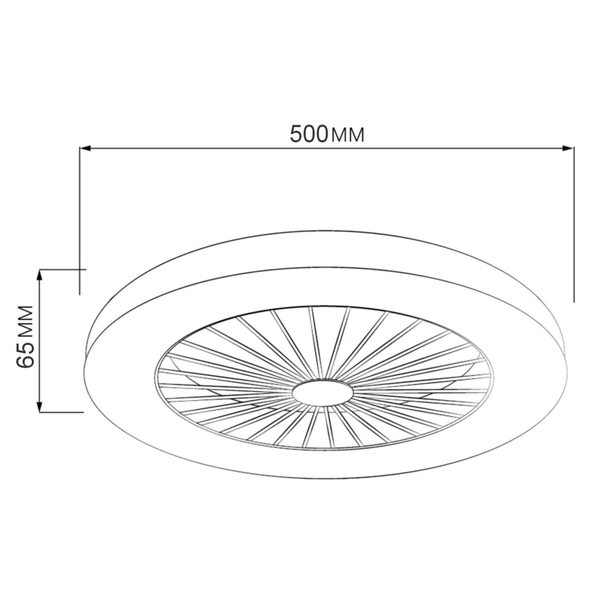 LED Prigušiva stropna svjetiljka s ventilatorom LIBYA LED/48W/230V 3000-6500K bijela + daljinski upravljač