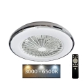 LED Prigušiva stropna svjetiljka s ventilatorom OPAL LED/48W/230V 3000-6500K + daljinski upravljač