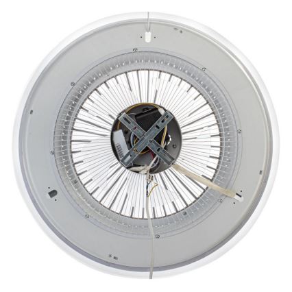 LED Prigušiva stropna svjetiljka s ventilatorom ZEPHYR LED/48W/230V 3000-6000K zlatna + daljinski upravljač